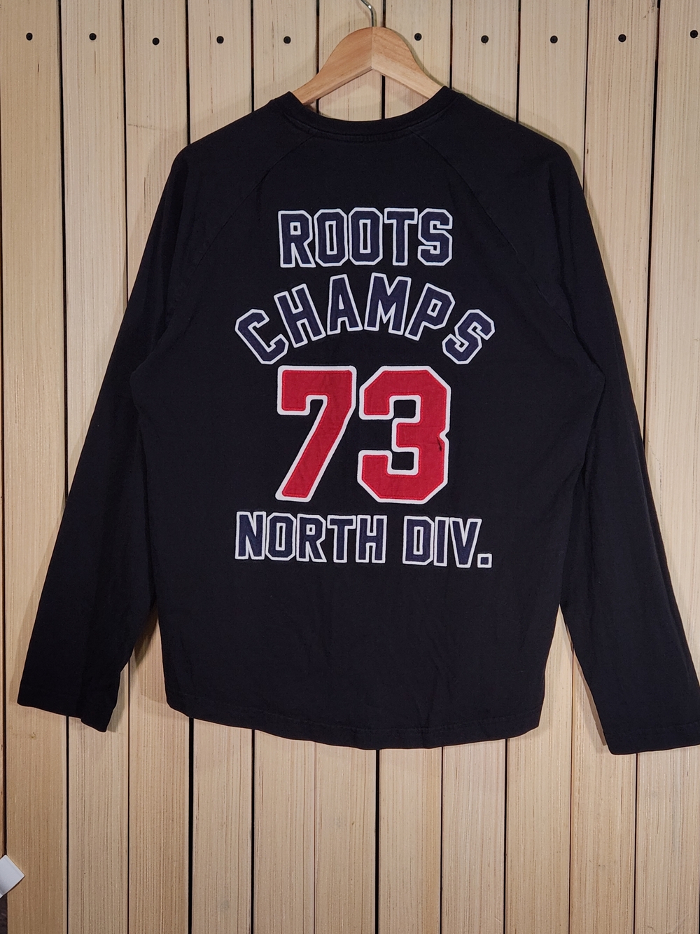 Roots Long Sleeve Black 'Champs 73' Graphic Tee